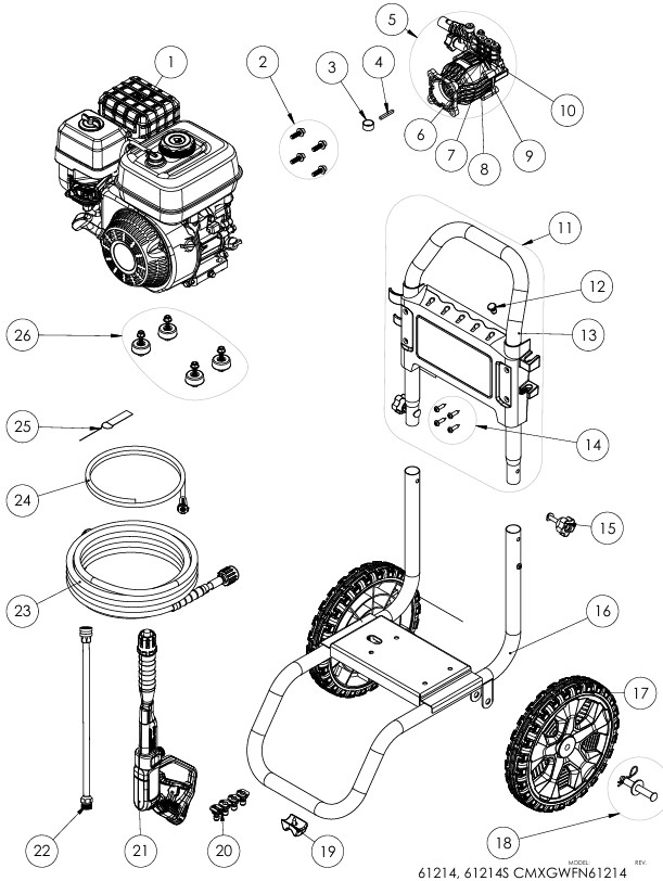 Craftsman 3400 psi Pressure Washer CMXGWFN061369 Parts manual